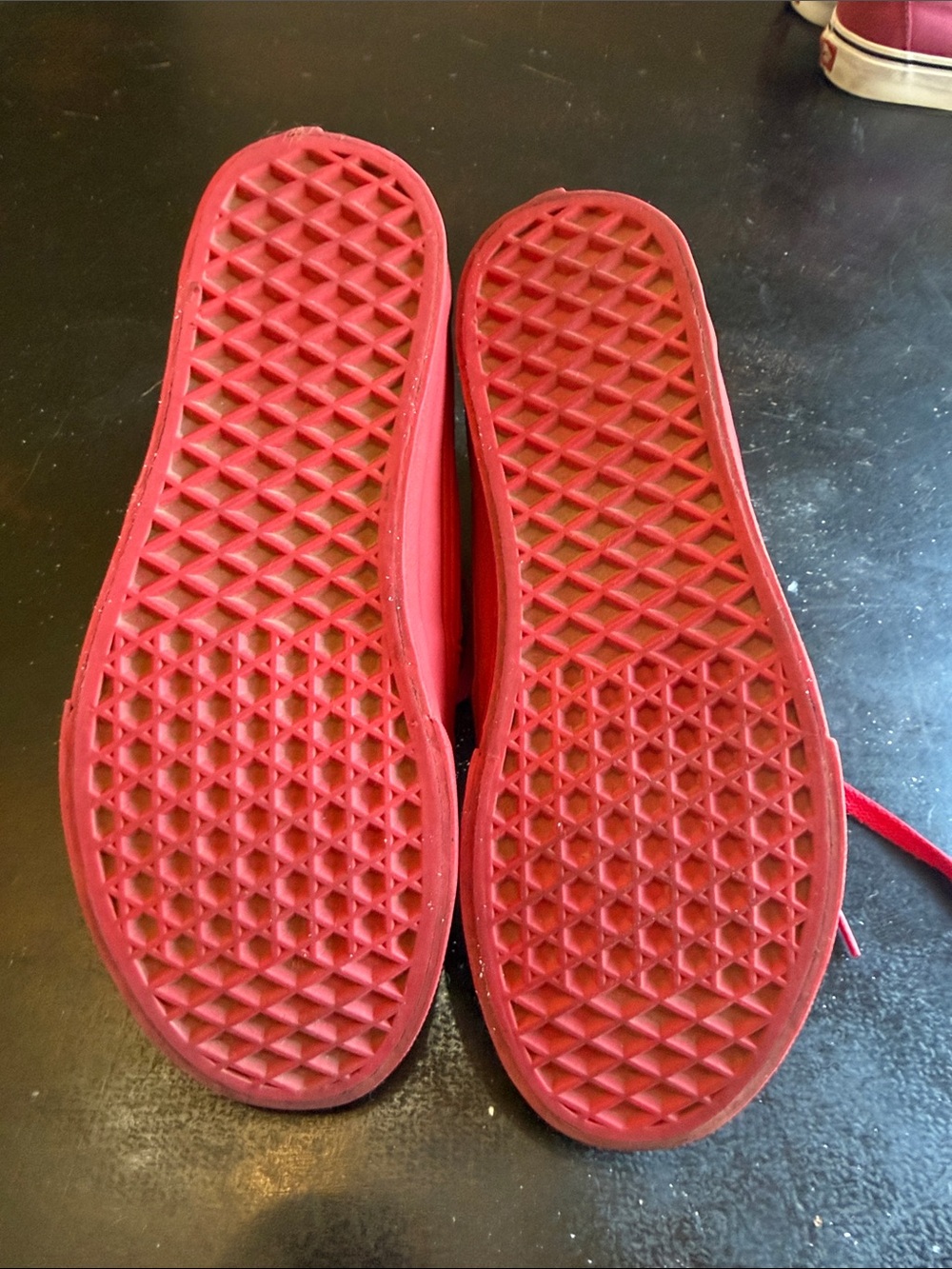 Vans Kids Red High-Top Canvas Sneakers - Picture 3 of 6